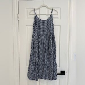 CP Shades Blue and White Gingham Midi Dress